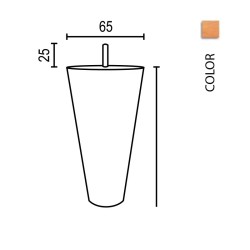 Torneada 14 CM. con Espárrago